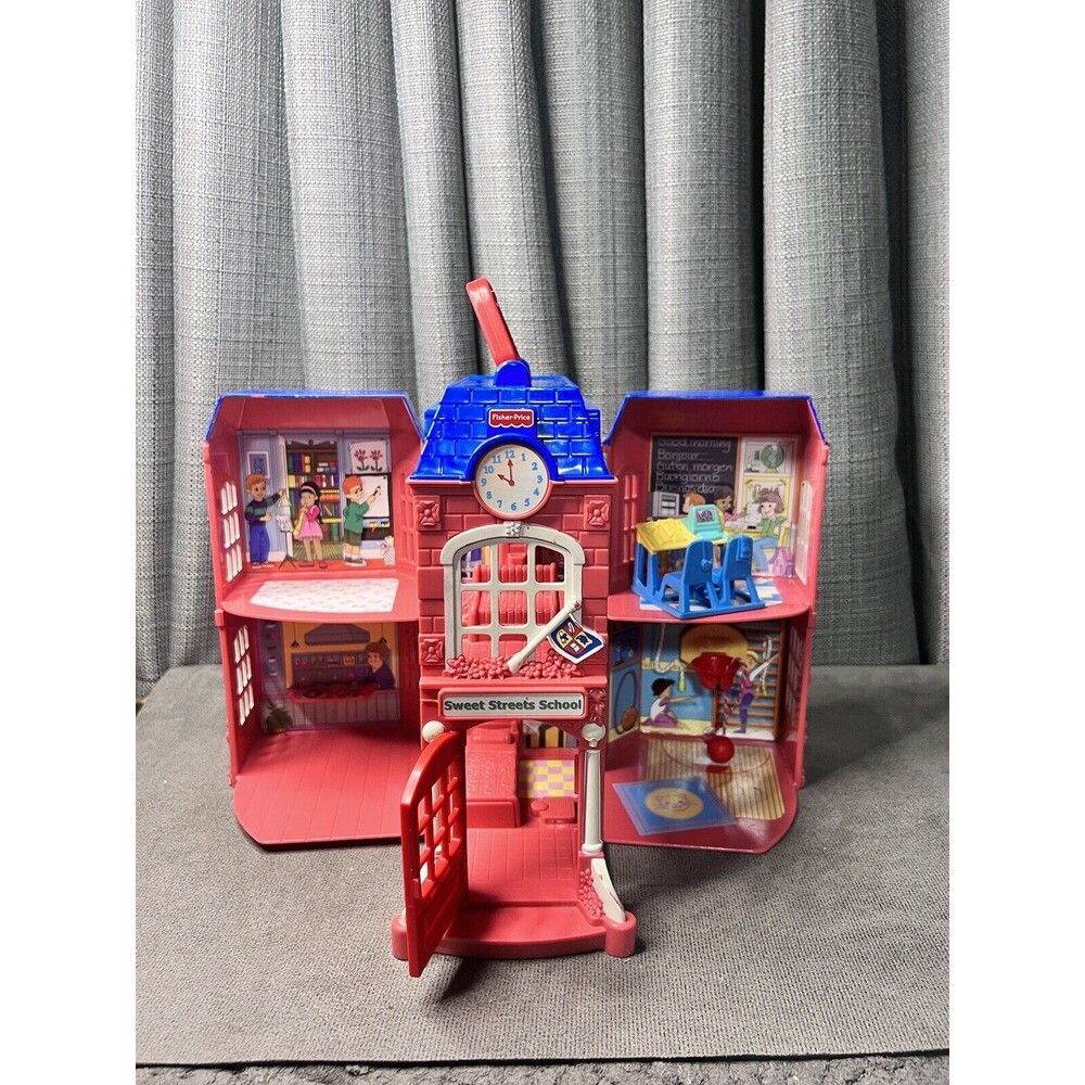 Fisher-Price Sweet Streets School Playset - Red and Blue